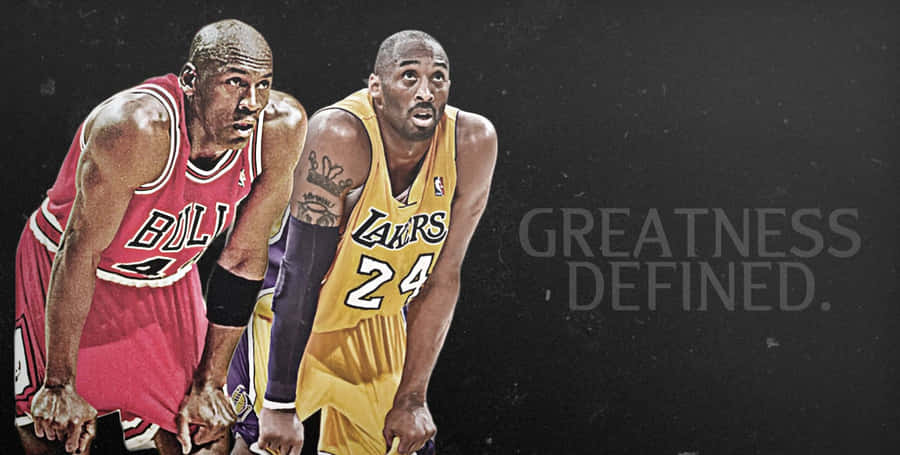 Two Of The Greatest Athletes Of All Time, Kobe Bryant And Michael Jordan Wallpaper
