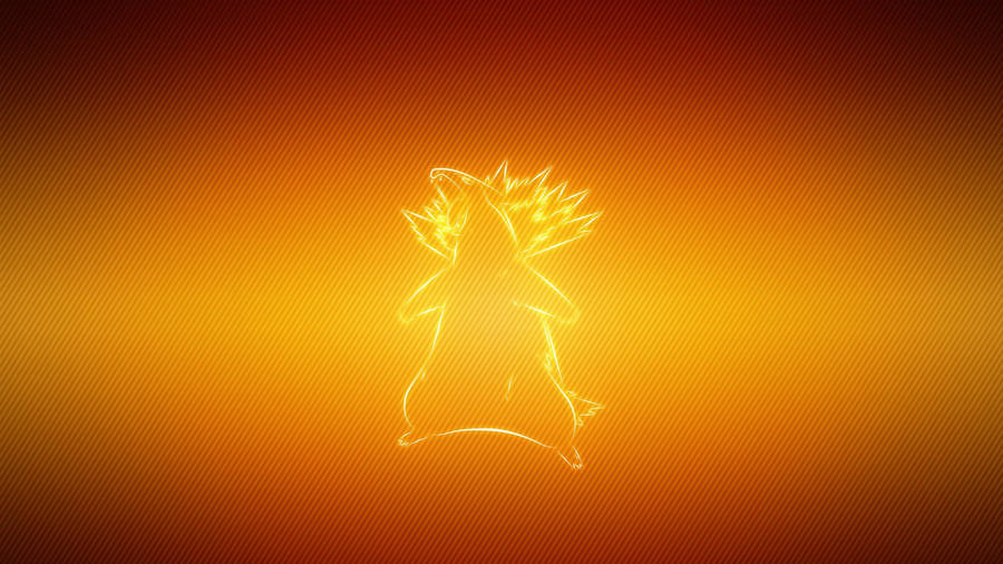Typhlosion In Neon Light Wallpaper