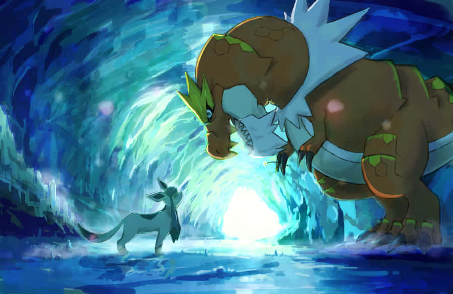 Tyrantrum Vs Glaceon Wallpaper