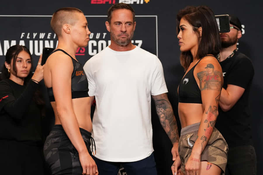 U F C Fighters Faceoff Tracy Cortez Wallpaper