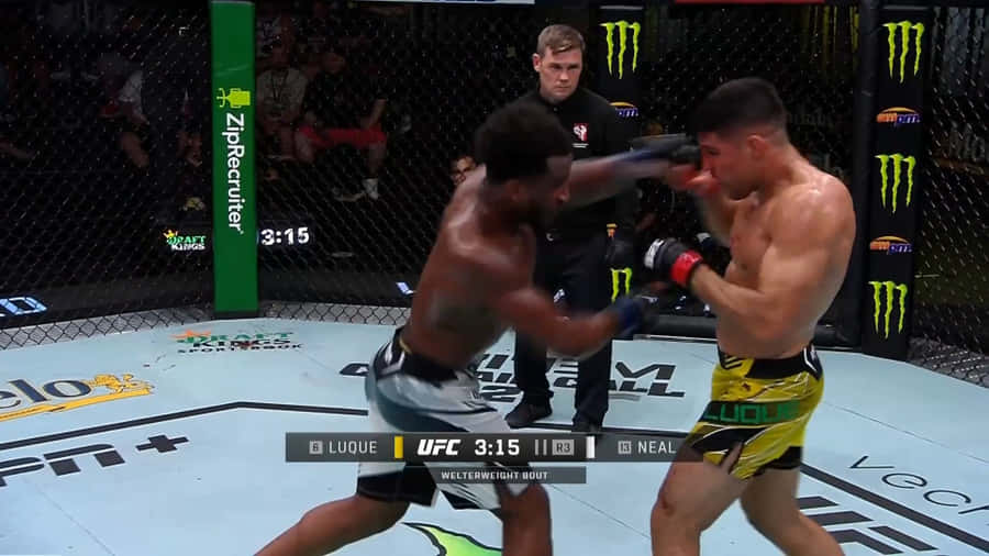 U F C Welterweight Bout Action Wallpaper