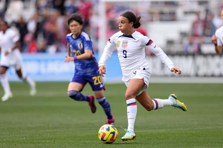 U S A Womens Soccer Action Wallpaper