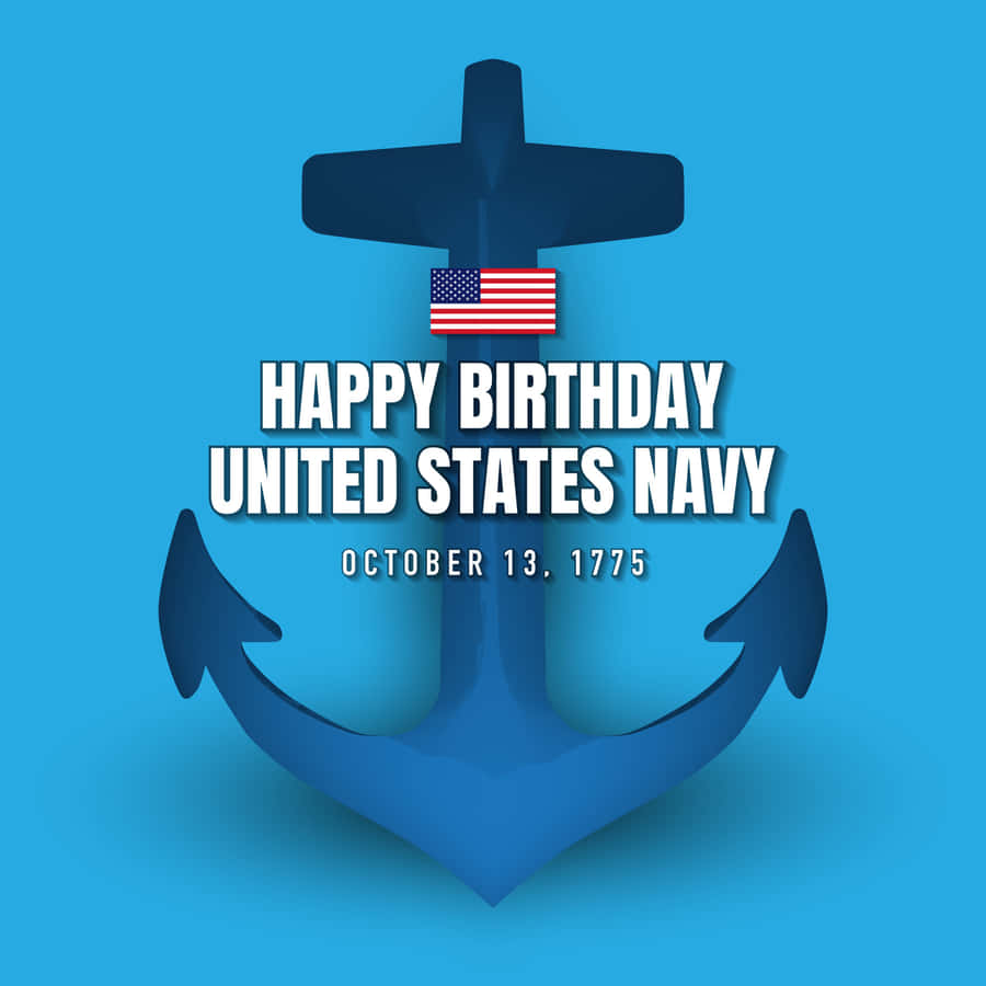 U S Navy Birthday Celebration Anchor Wallpaper