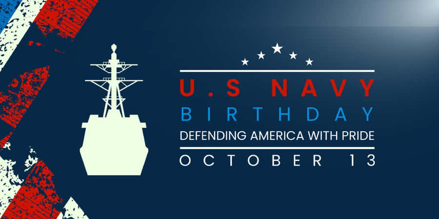 U S Navy Birthday Celebration Banner Wallpaper