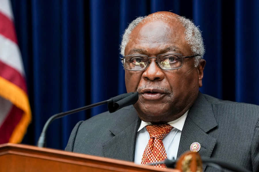 U.s. Representative Jim Clyburn Speaking At An Event Wallpaper