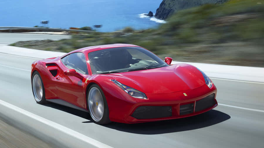 Ultimate Driving Experience With Ferrari 488 Gtb Wallpaper