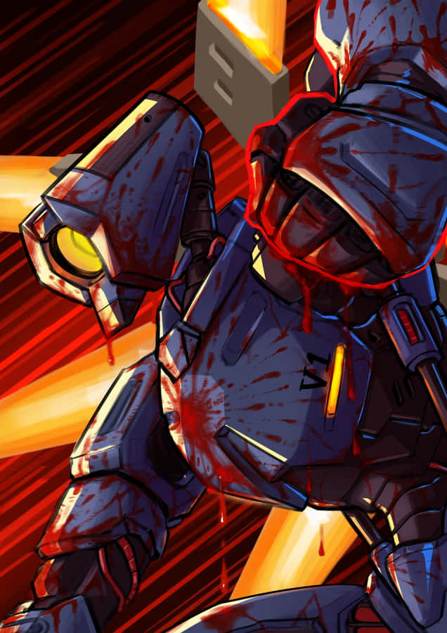 Ultrakill Action Packed Robot Duel Wallpaper