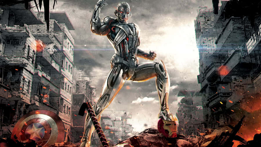 Ultron Victorious Over Iron Man Wallpaper