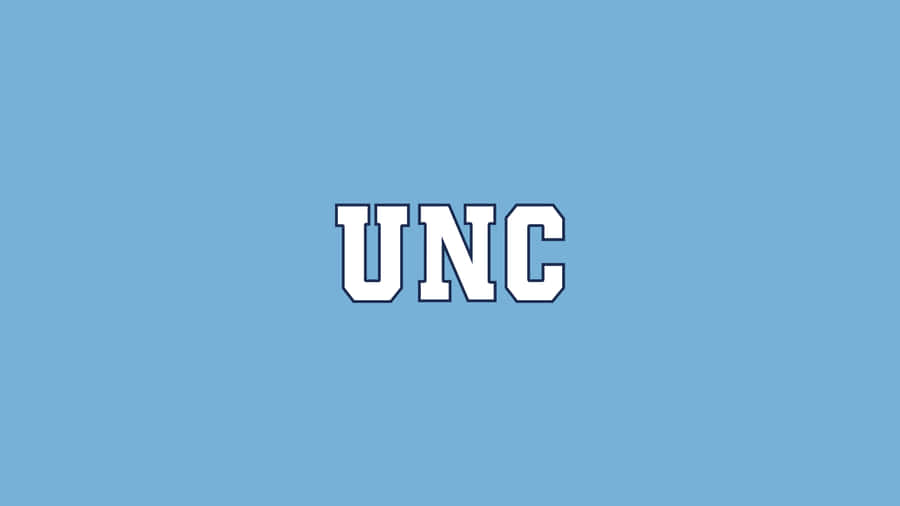 Unc Logo On A Blue Background Wallpaper