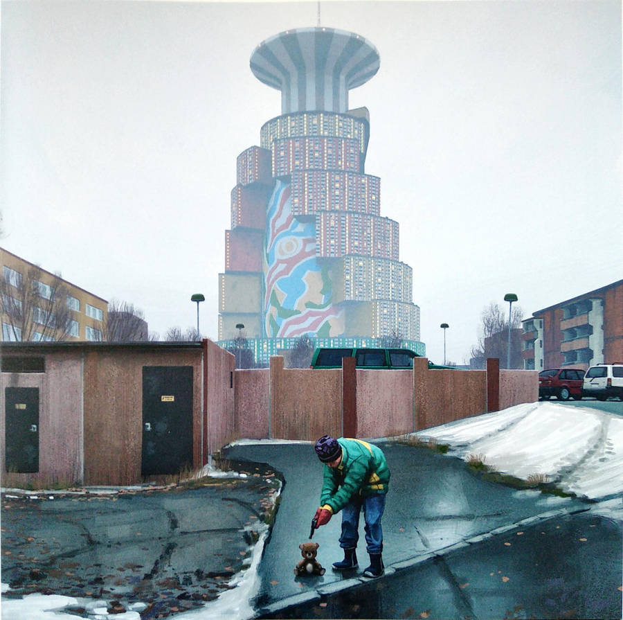 Uncanny Subject Urban Art Wallpaper