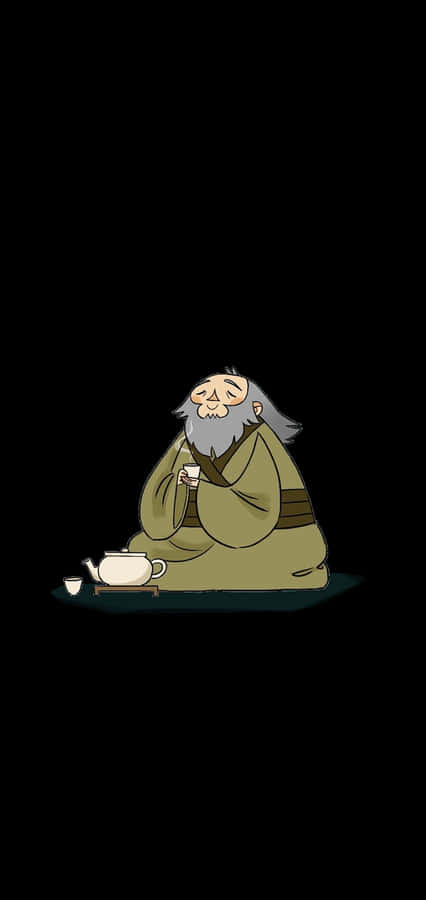 Uncle_ Iroh_ Contemplative_ Tea_ Time Wallpaper