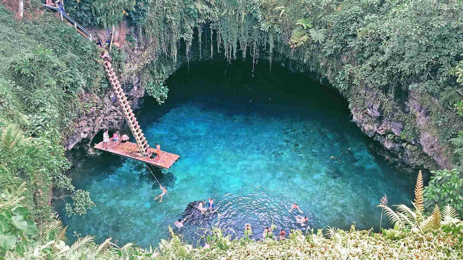 Underground River In Apia Wallpaper