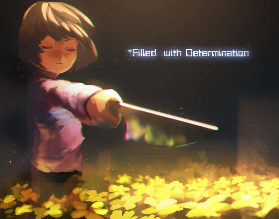 Undertale Frisk Filled With Determination Wallpaper
