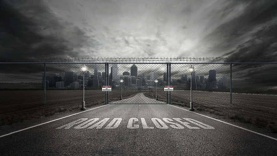 Unexpected Road Closure Ahead Wallpaper