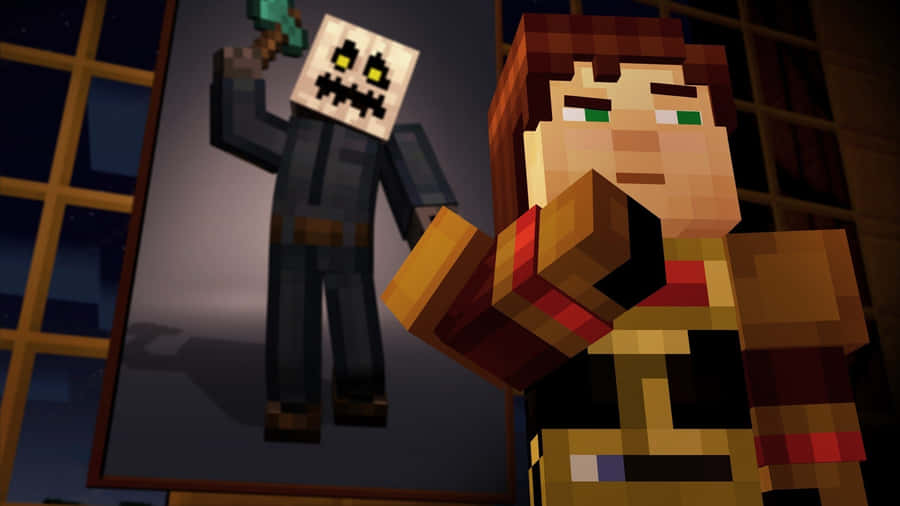 Unforgettable Adventure In Minecraft Story Mode Wallpaper