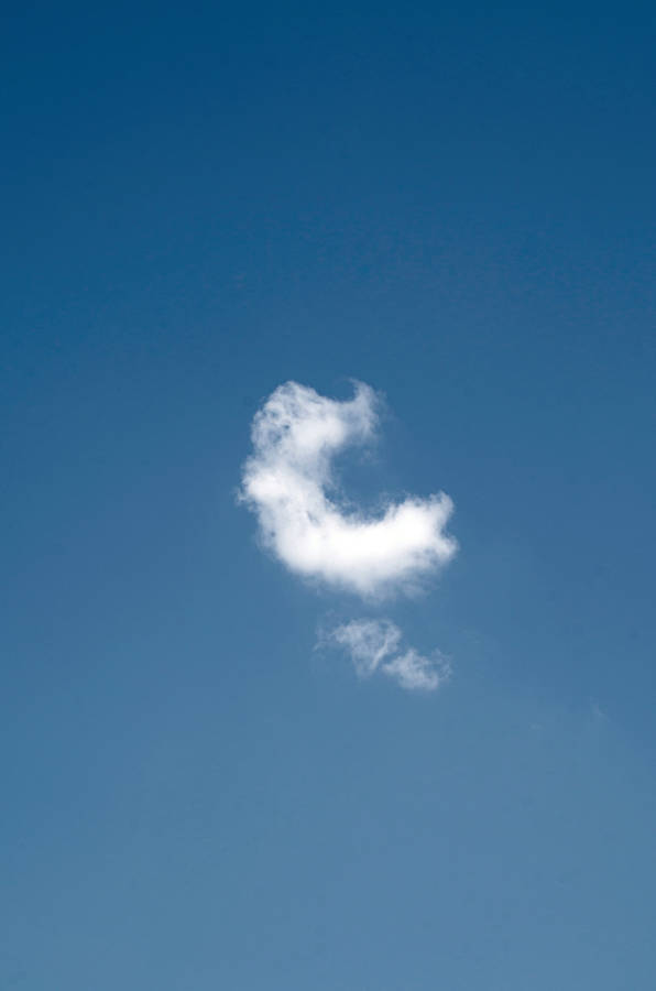 Uniquely Shaped Clouds Form Letter C Wallpaper