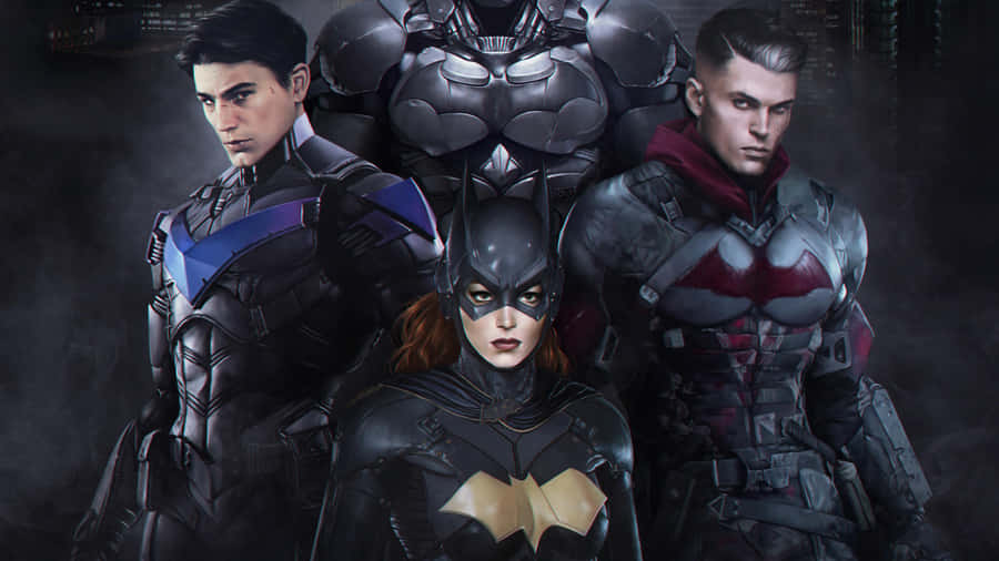 United Bat-family Ready For Action Wallpaper