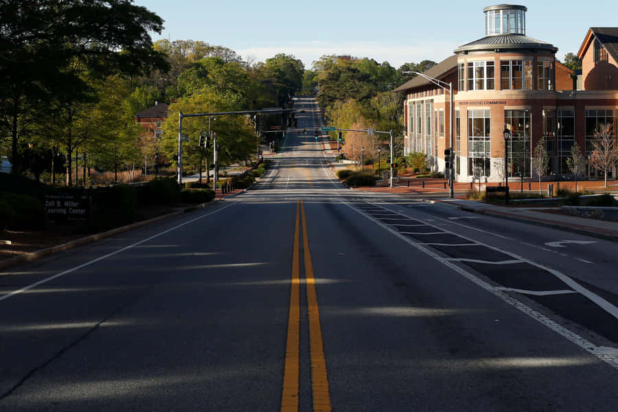 University Of Georgia Empty Road Wallpaper