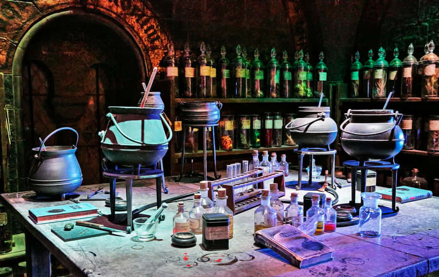Unleash Your Magic In The Hogwarts Potions Class! Wallpaper