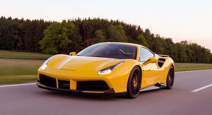 Unleashed Power Of Ferrari 488 Gtb Wallpaper