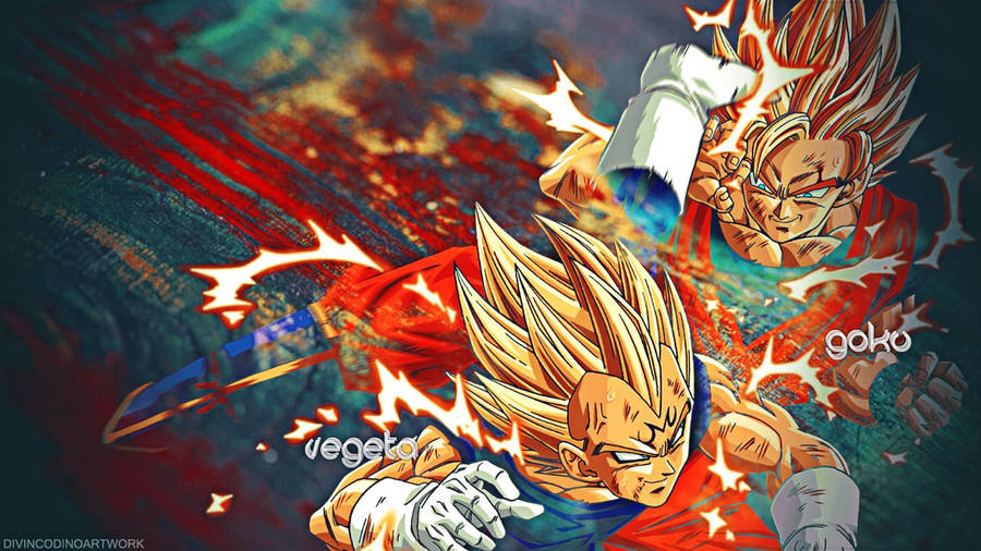 Unleashing A Devastating Kamehameha Wave. Wallpaper