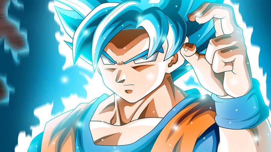 Unleashing Power - Super Saiyan Blue Wallpaper