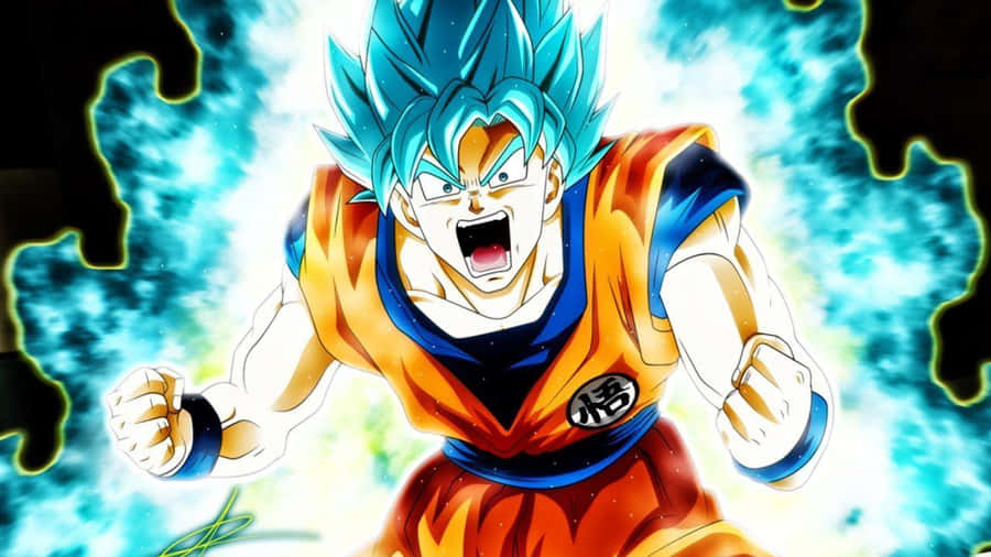 Unlock The Power Of Super Saiyan Blue! Wallpaper