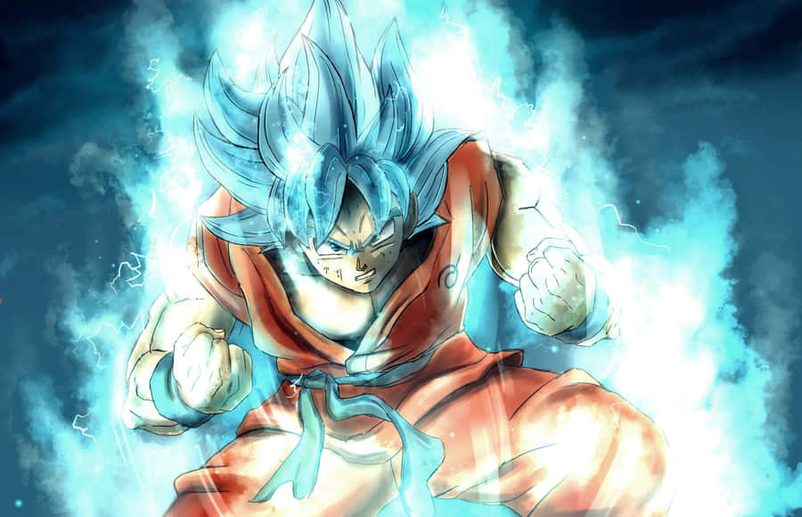 Unlock The Power Of Super Saiyan Blue Wallpaper