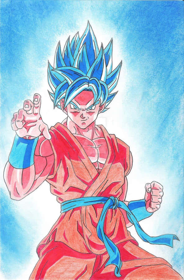 Unlock The Power Of Super Saiyan Blue Wallpaper