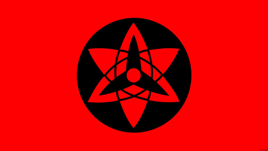 Unlock The Power Of The Sharingan With The Minimalistic Look. Wallpaper