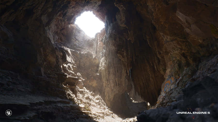 Unreal Engine 5 Cave Lighting Wallpaper