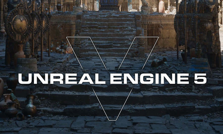 Unreal Engine 5 Logo Display Wallpaper