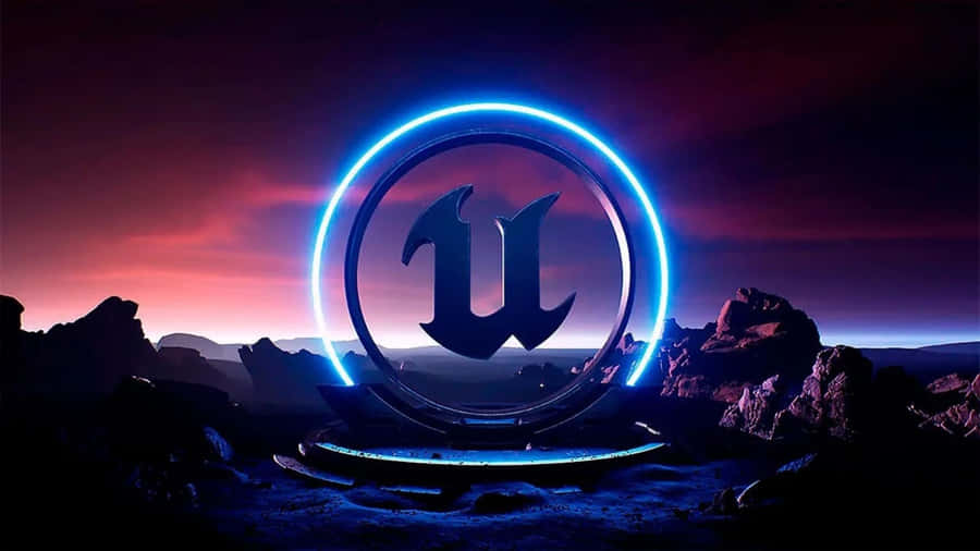 Unreal Engine 5 Logo Display Wallpaper