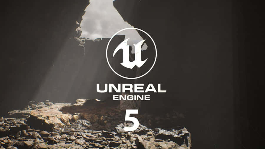 Unreal Engine 5 Logo Display Wallpaper