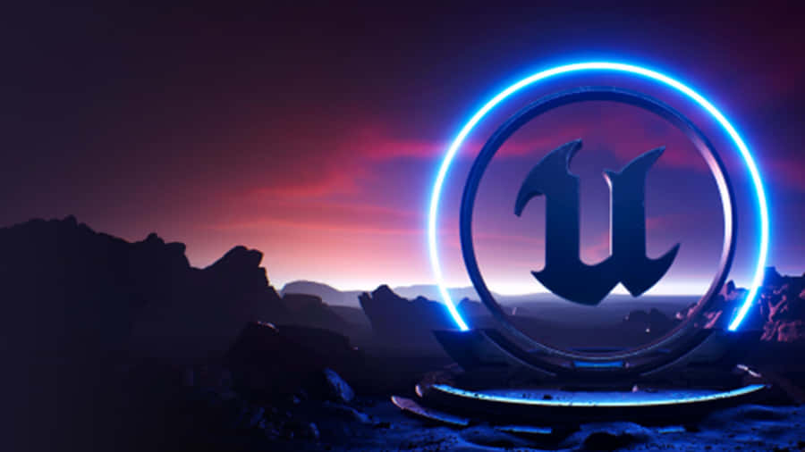 Unreal Engine 5 Logo Glow Wallpaper