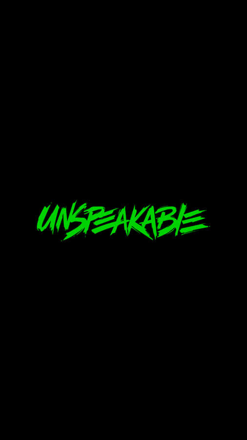 Unspeakable Logo Greenon Black Wallpaper