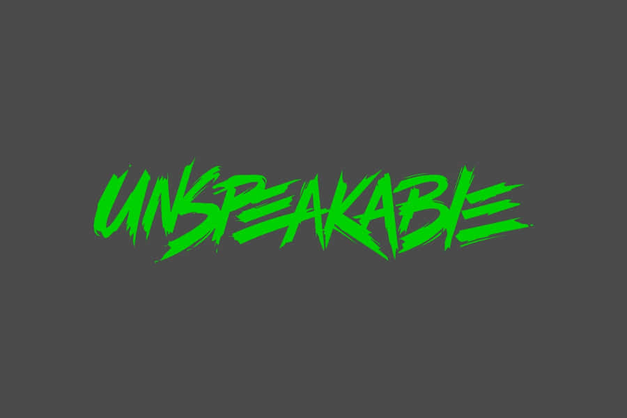 Unspeakable Logo Greenon Grey Wallpaper