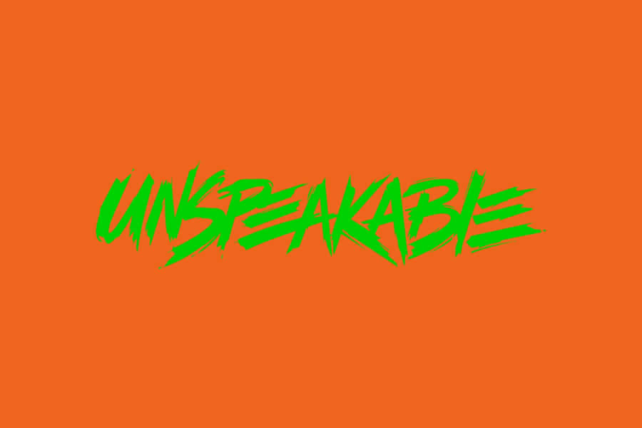 Unspeakable Logo Greenon Orange Wallpaper