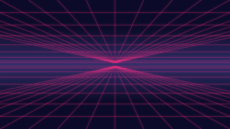 Urban Architecture Illuminated In Neon Lights Wallpaper