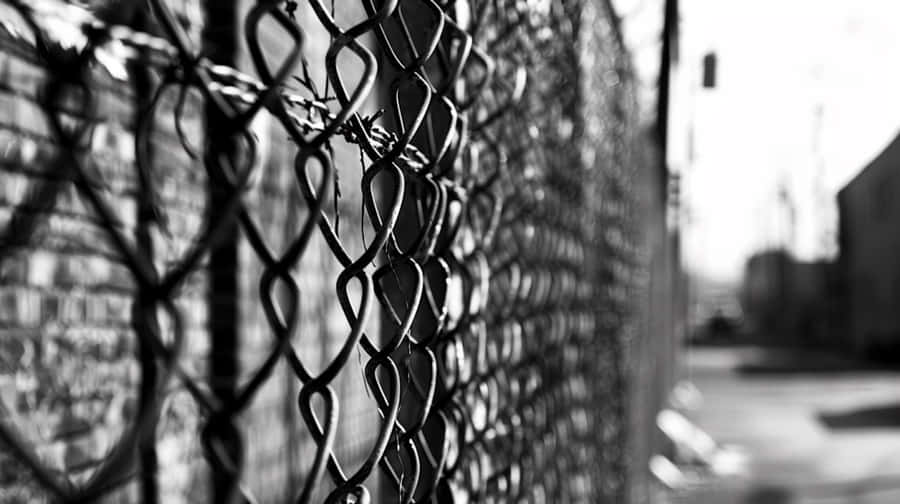 Urban_ Barrier_ Black_and_ White Wallpaper