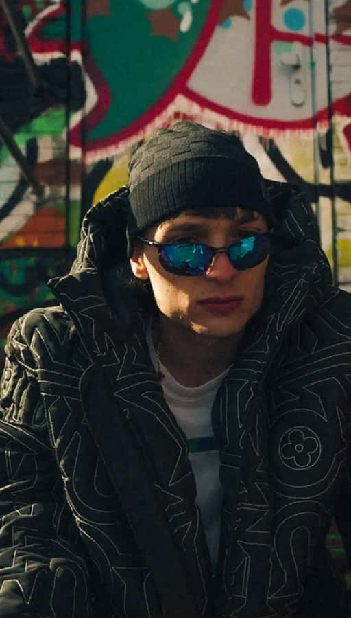 Urban Style Portrait_ Graffiti Background Wallpaper
