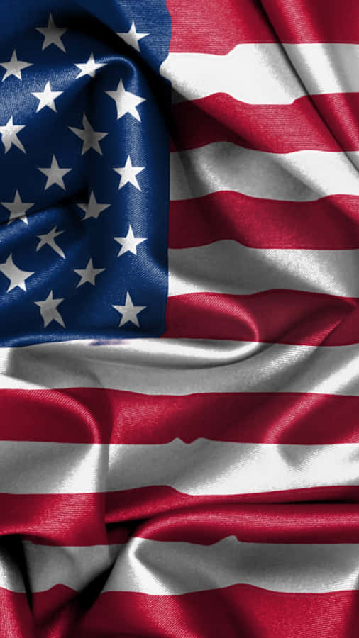 Usa Iphone Satin Flag Wallpaper