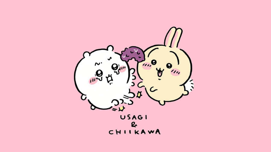 Usagi And Chiikawa Cute Friends Wallpaper