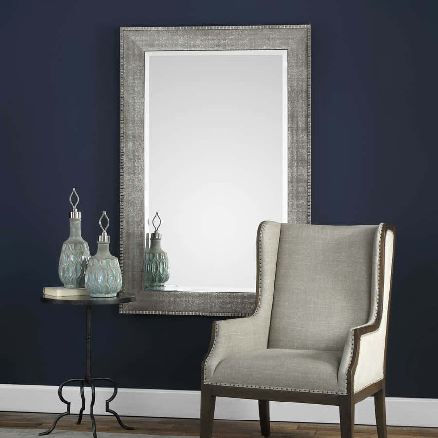Uttermost Leiston Metallic Silver Mirror 09370 Wallpaper