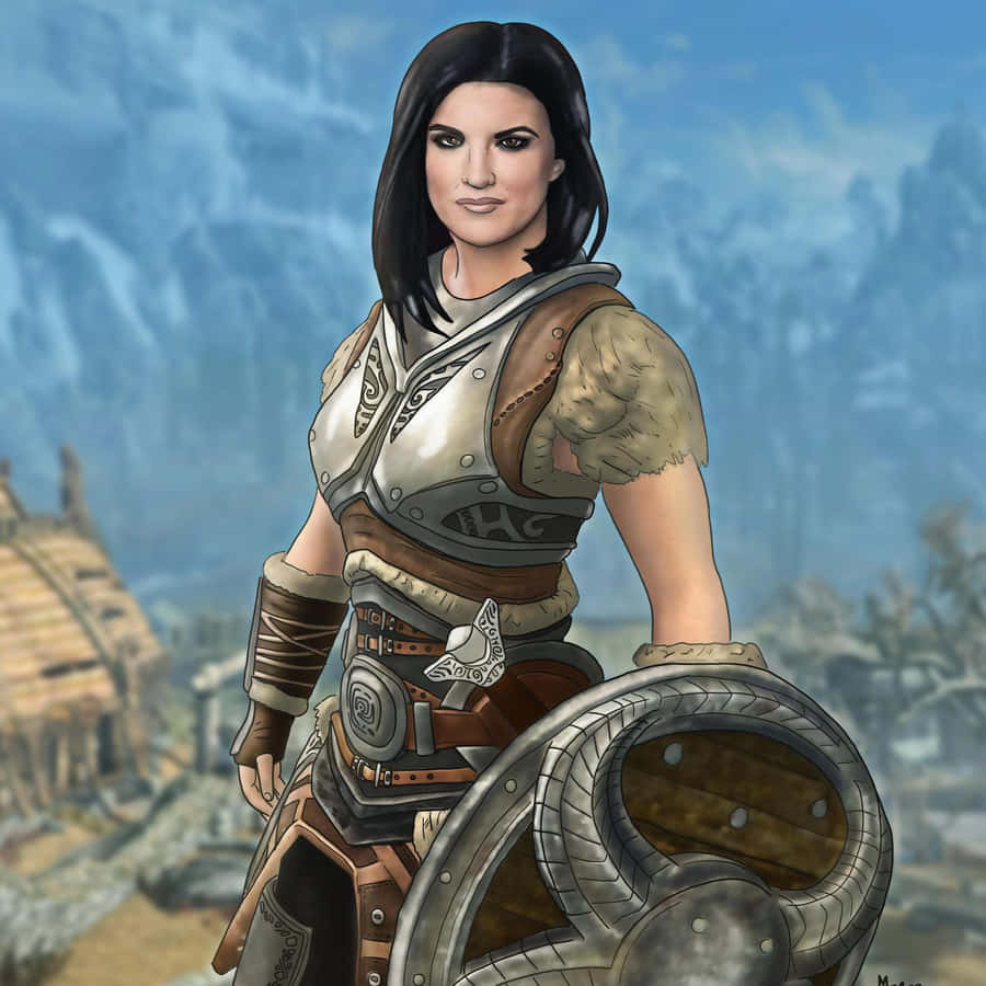Valiant Lydia, The Adventuresome Housecarl In Skyrim Wallpaper
