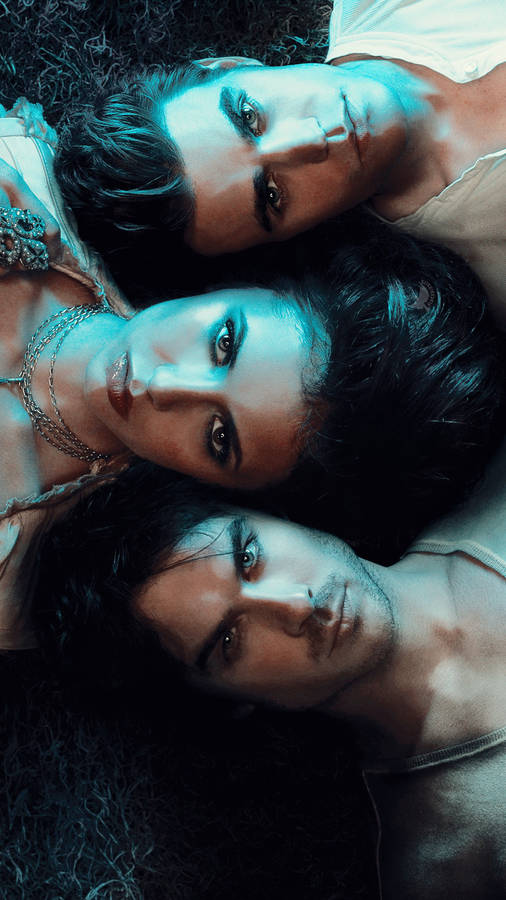 Vampire Diaries Elena Damon Stefan Wallpaper