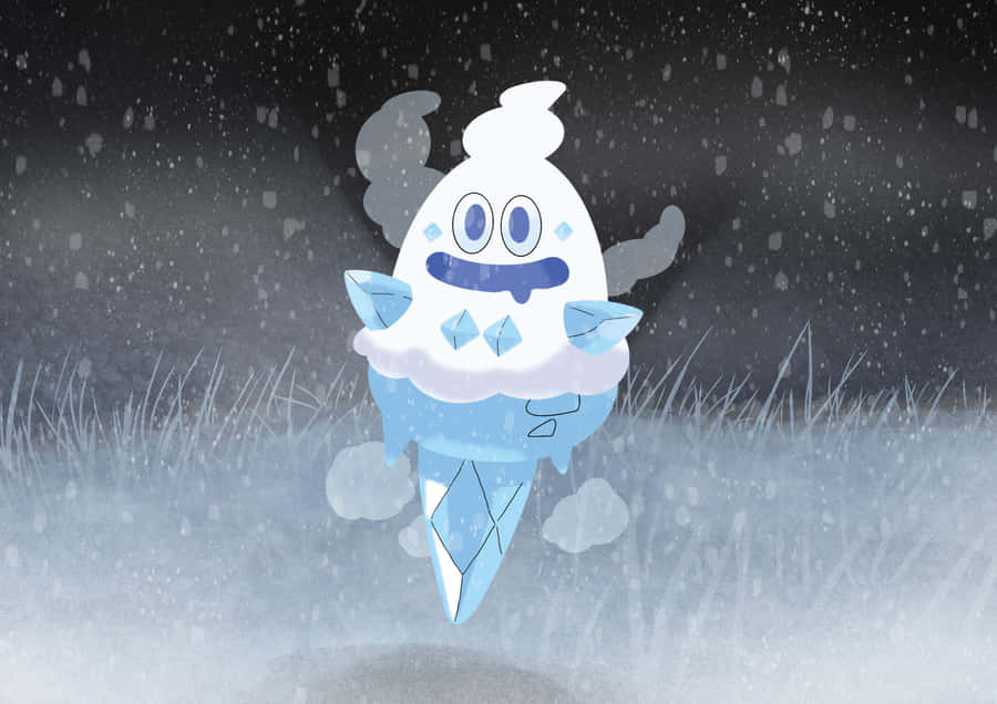 Vanillish Standing On Snowy Grass Wallpaper