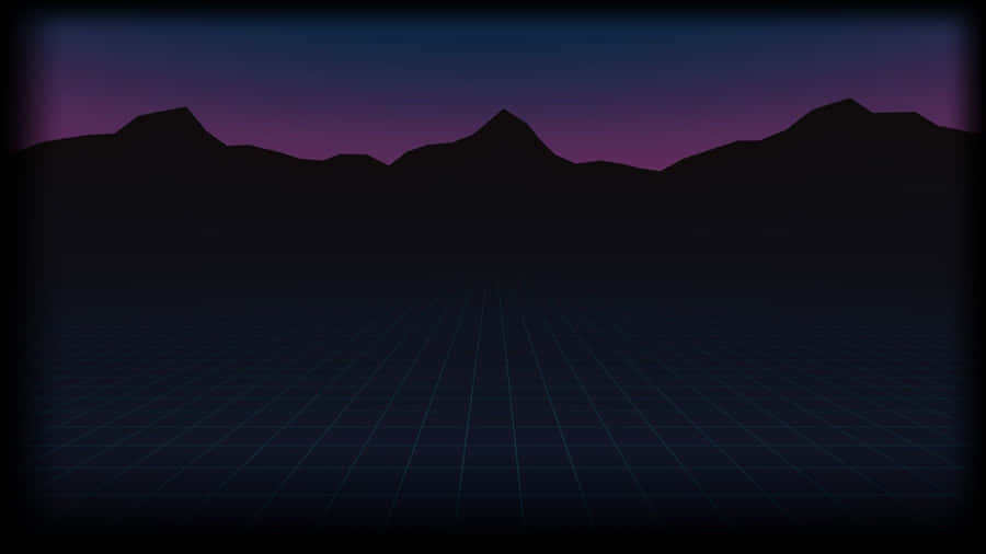 Vaporwave Mountains Vintage Grunge Aesthetic Wallpaper