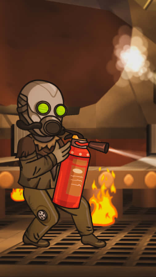 Vault Dweller Enjoying A Break In The Fallout Shelter Wallpaper