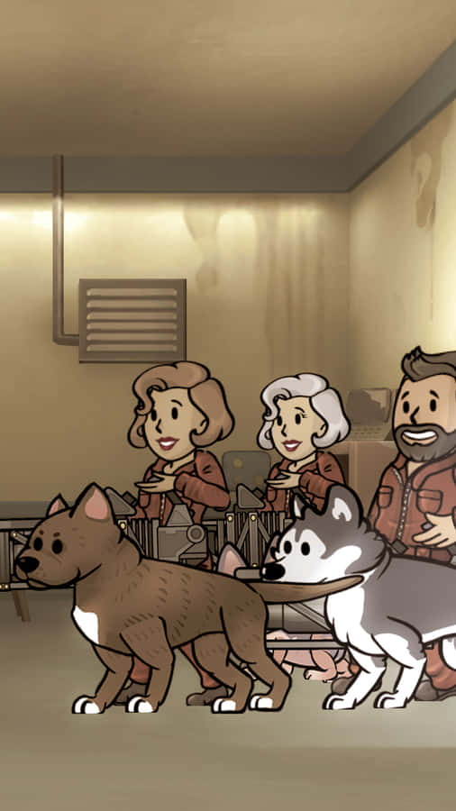 Vault Dweller Exploring A Post-apocalyptic Wasteland In Fallout Shelter. Wallpaper